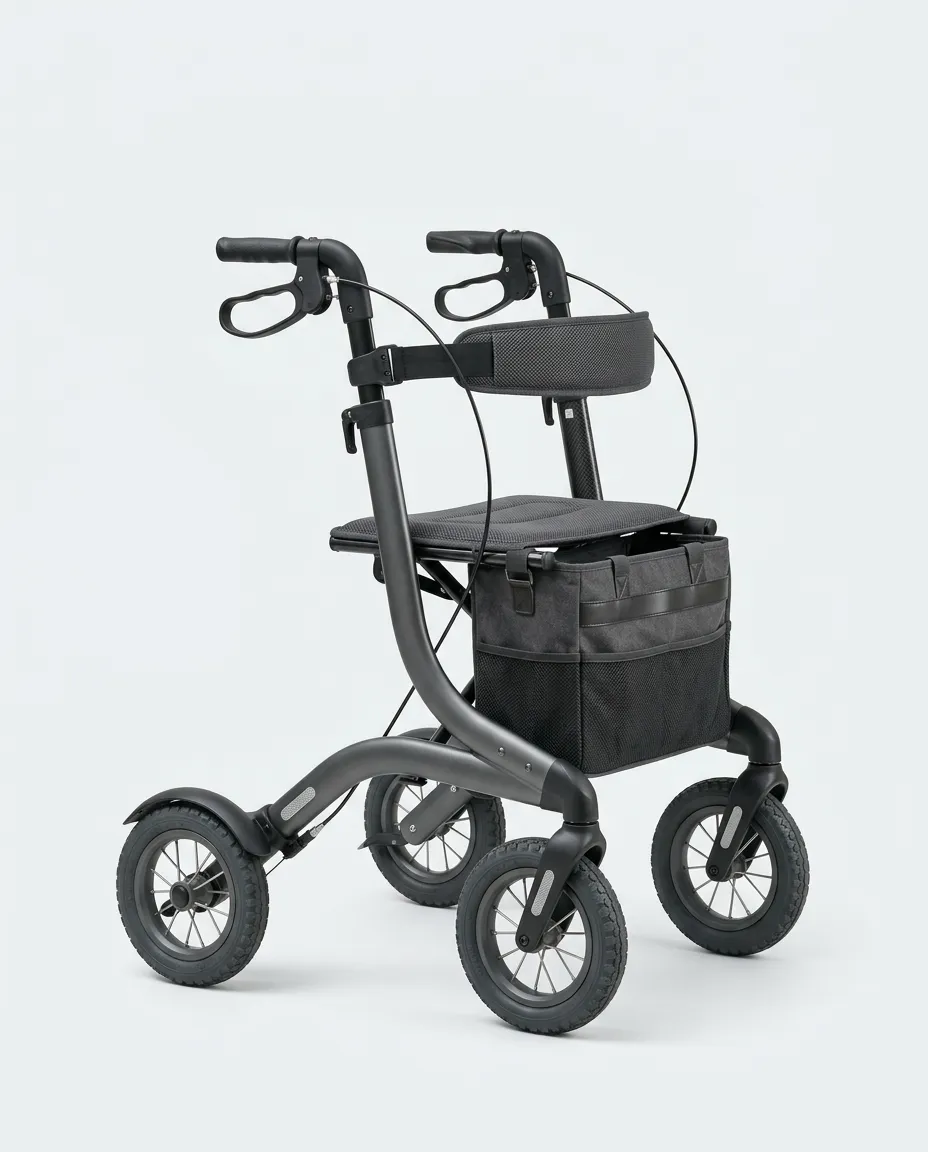 Rollators for smoother, seated mobility